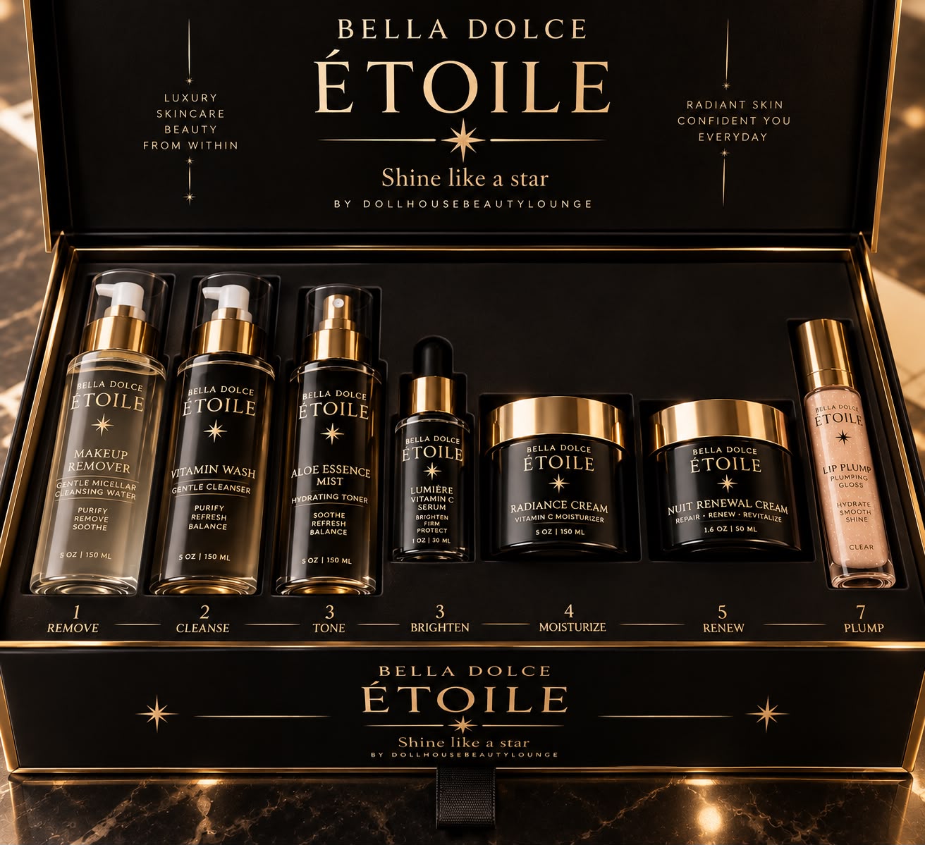 Étoile black and gold ritual kit